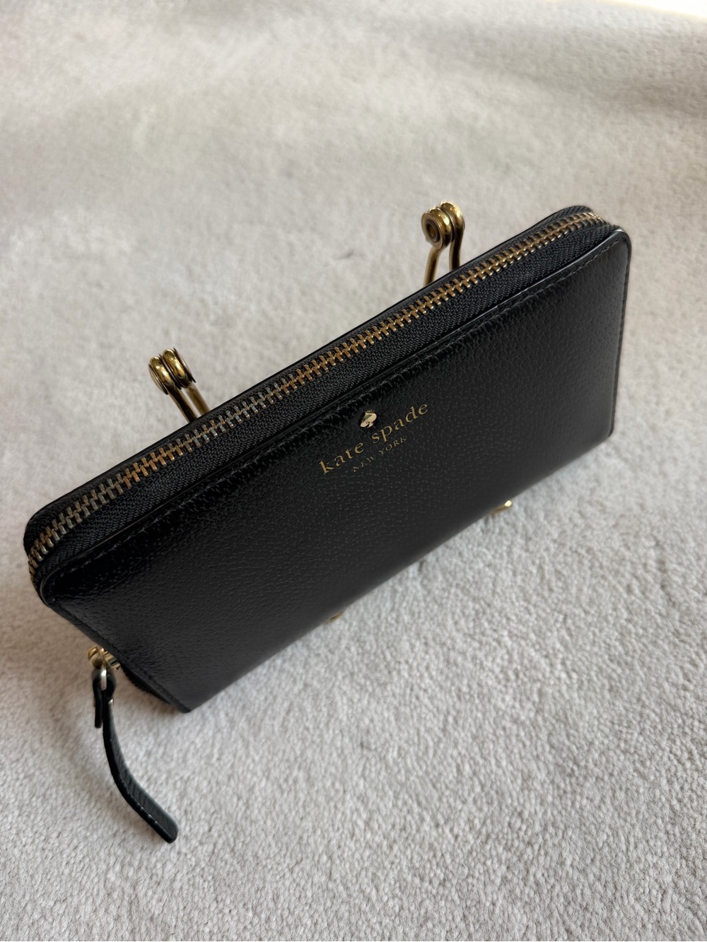 kate spade Black Zip-Around Leather Wallet - Picture 5 of 7